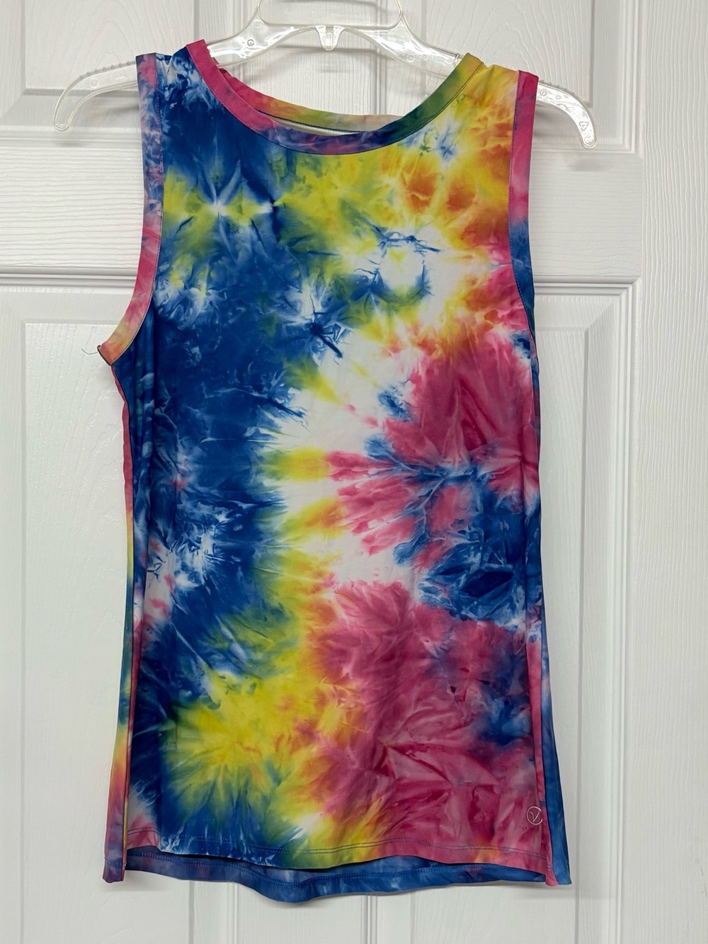 VOGO Athletica Activewear Tie Dye Open Back Tank Top Elastic Straps Size S